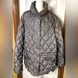 Guess Puffer Coat Puffer Jacket Quilted Silver/Purple Designer Down Filled 3X